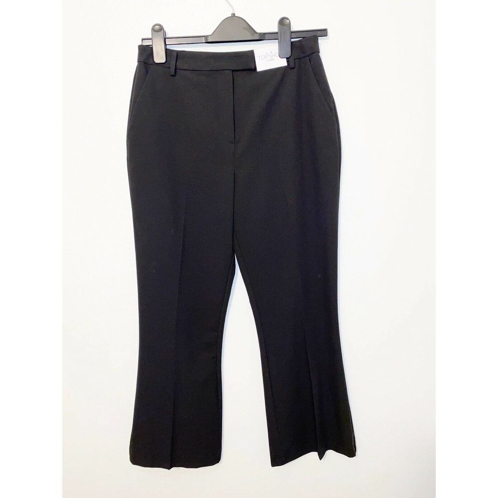 Topshop Crop Flare Black Pants Size 6
